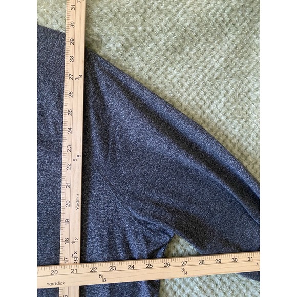 01.ALGO Shirt Men's Blue XXL Performance Henley Thermal Athletic Long Sleeve - Picture 3 of 5